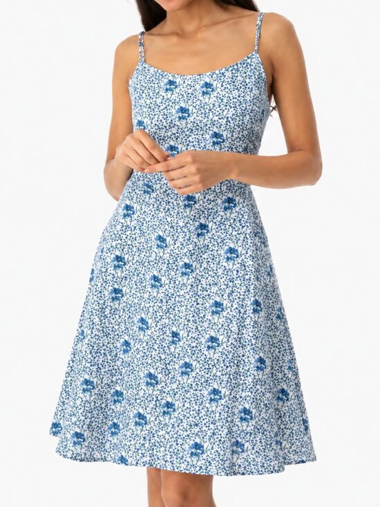 Tuckernuck Dresses & Skirts - Tuckernuck Dragon Fleur Iris Fit and Flare Linen Dress Size Small